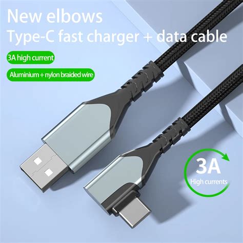 Usb Type A To Type C Nylon Braid Lightning Cable Fast Charging Type C