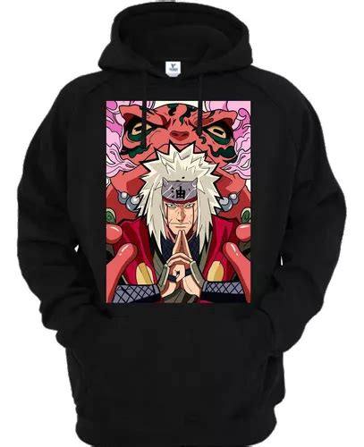 Sudadera Negra Jiraiya Sannin Naruto Sensei Envío gratis