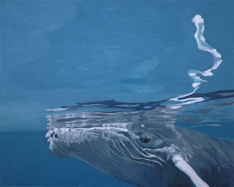 Humpback Whale And Harbor Seal Oil Paintings By California Marine