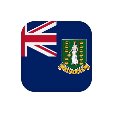 British Virgin Islands flag, official colors. Vector illustration