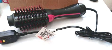 Revlon One Step Volumizer Original 1 0 Hair Dryer And Hot Air Brush Black Pink EBay