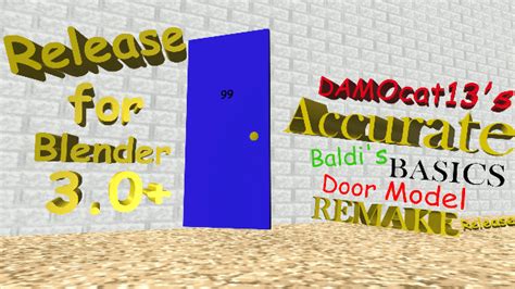 Accurate Baldis Basics Door Model Remake Release By Damocat13 On