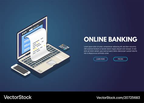 Online banking banner Royalty Free Vector Image