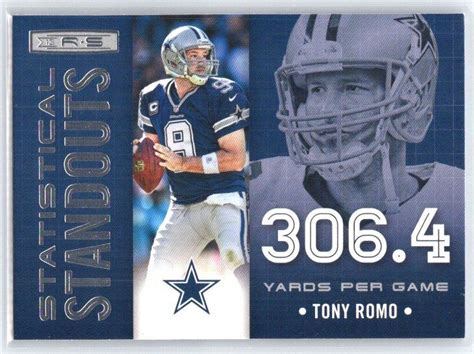 Panini Rookies Stars Tony Romo Statistical Standouts Dallas