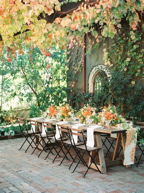 Romantic fall outdoor wedding