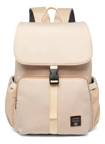 Mochila De Maternidad Impermeable Reforzada Lequeen Mom Color Beige