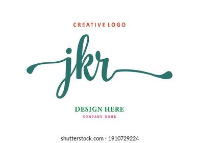 Jkr Lettering Logo Simple Easy Understand Stock Vector (Royalty Free ...