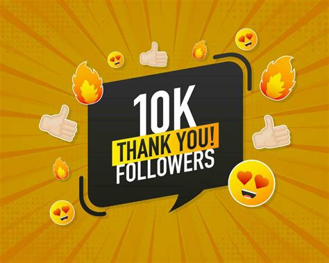 Thank You Followers On Yellow Background White Background