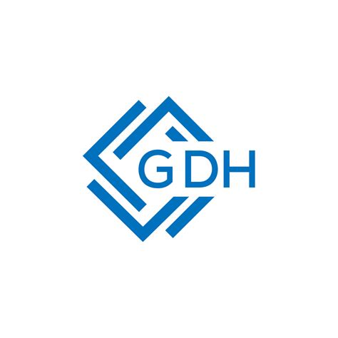 Gdh Letter Logo Design On White Background Gdh Creative Circle Letter