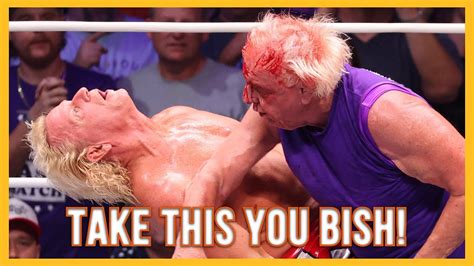 Best Moments Of Ric Flairs Last Match Youtube