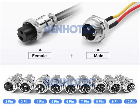 Aviation Plug 14 Pin Male Female Panel Metal Wire Connector GX20 14P