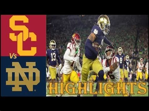 USC vs Notre Dame Full Game Highlights : r/notredamefootball