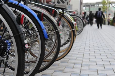 Premium Photo Bicycle Parked On Street In City