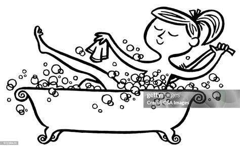 Woman In Bubble Bath High Res Vector Graphic Getty Images