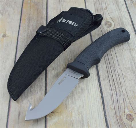 Gerber Gator Fixed Blade Hunting Knife Gut Hook Made In Usa Full Tang W