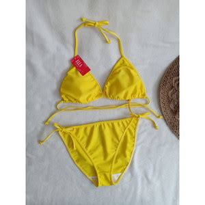 Jual Bk Rxo Warna Kuning Bikini Pantai Segitiga With Foam O R