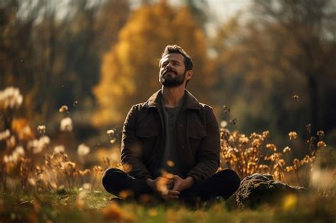 Premium Ai Image Chill Dude Relaxing In Open Air Embracing Deep