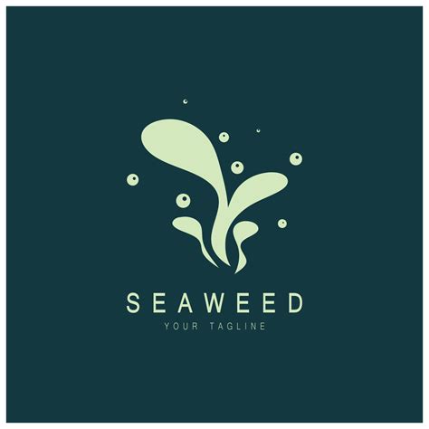 Seaweed Vector Logo Icon Illustration Design Includes Seafood Natural