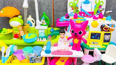 67 Minutes Satisfying With Unboxing Cute Pinkfong Baby Shark Playset