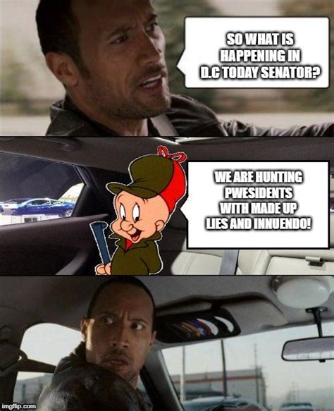 Image Tagged In The Rock Driving Elmer Fudd Looney Tunes Imgflip