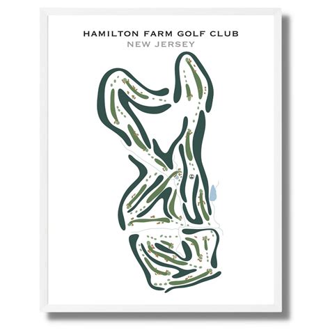 Hamilton Farm Golf Club NJ Golf Course Map Home Decor - Etsy