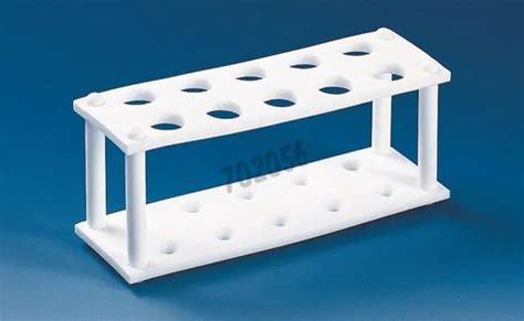 PORTOIR PR TUBE A ESSAI PTFE 180x60x70 Mm POUR 10 TUBES DIAM 19mm