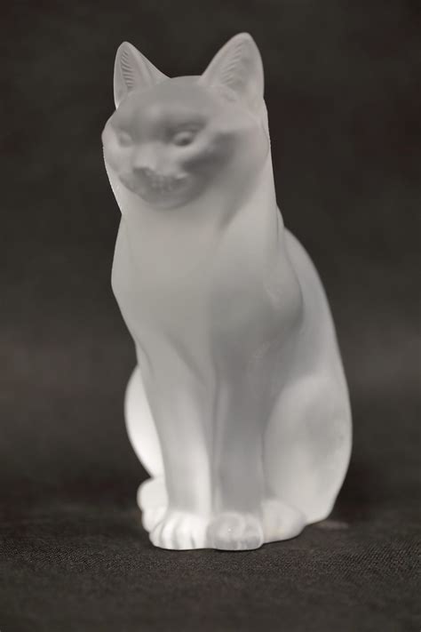 Sold Price Large Lalique France Art Glass Cat Sculpture Invalid Date Est