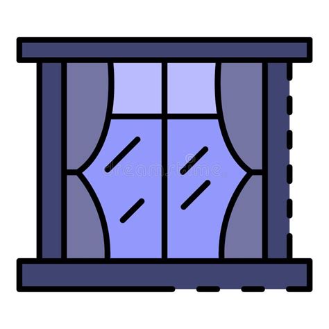 Vector De Contorno De Icono De La Ventana De Casa Ilustraci N Del