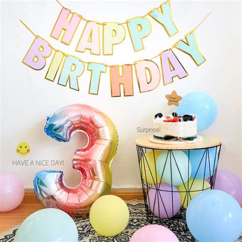 Sg Stock 40 Inch Colour Macaron Rainbow Helium Foil Number Balloon