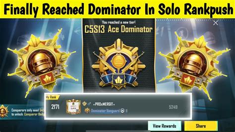 Day Finally Reached Ace Dominator In Solo Bgmi Solo Conqueror