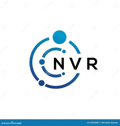 NVR Letter Technology Logo Design On White Background NVR Creative