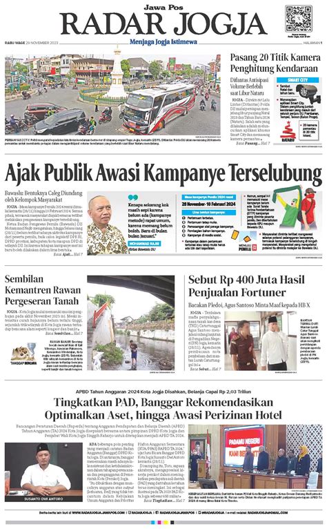 Jawa Pos Radar Jogja Edisi Rabu 29 November 2023 Radar Jogja