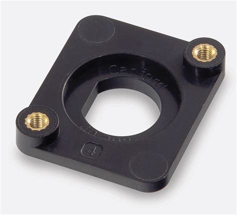 Canford Bnc Adapter Plate D Series Tapped Mounting Holes Black