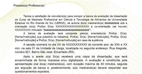 Modelo Carta Convite Banca De Defesa Mestrado Docx Google Drive