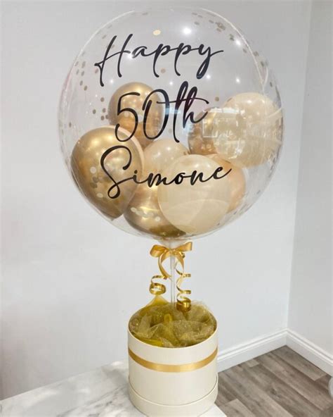 Hatbox Balloon Gold Nude Mix Mary Poppins Balloons