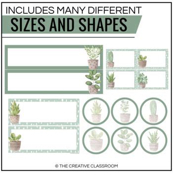 Plant Theme Editable Labels