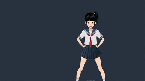 Wallpaper Anime Girls Short Hair Manga School Uniform Schoolgirl