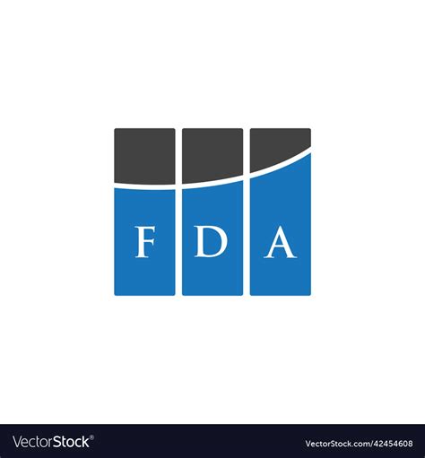 Fda Letter Logo Design On White Background Vector Image