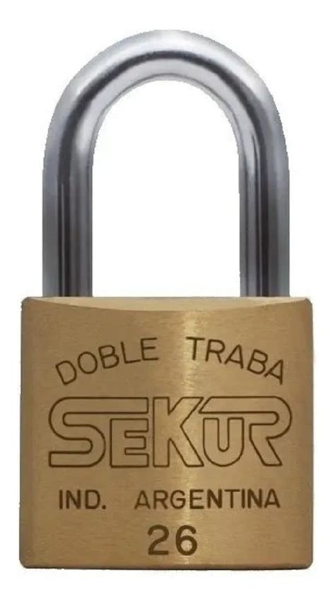 Candado Sekur Bronce Doble Traba A Bolilla Standard Mm Ferreteria