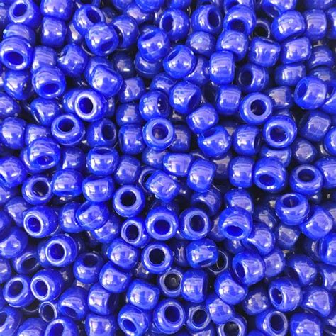 Royal Blue Opaque X Mm Pony Beads Dummy Clips Pram Charms Pony