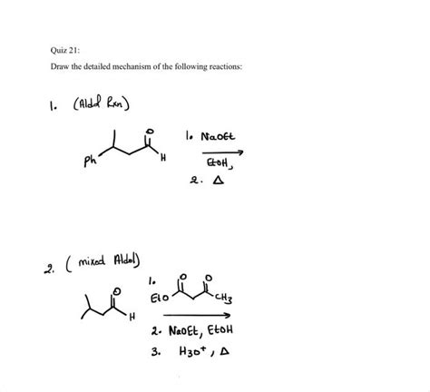 Quiz 21 Draw The Detailed Mechanism Of The Following Chegg