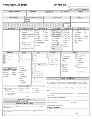 Fillable Online Umc Work Order Printing Form Umc Fax Email Print