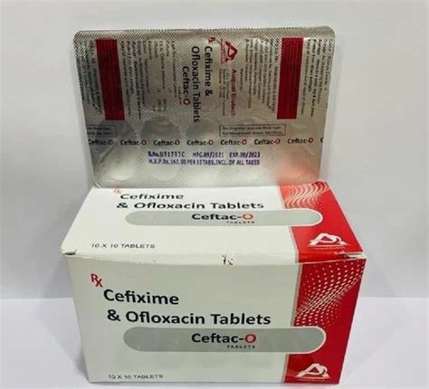 Ceftac O Cefixime Ofloxacin Tablet Mg At Rs Box In Faridabad