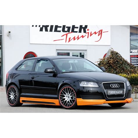 Bas De Caisse Gauche Carbon Look Rieger Tuning Pour Audi A P