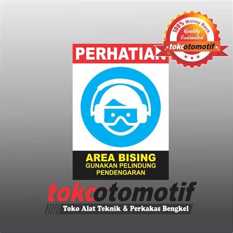 Jual Sticker Safety Sign K3 Gunakan Pelindung Telinga Rambu