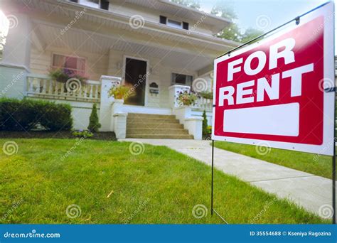 Home For Rent Sign Stock Photo Image Of Relocation Loan 35554688