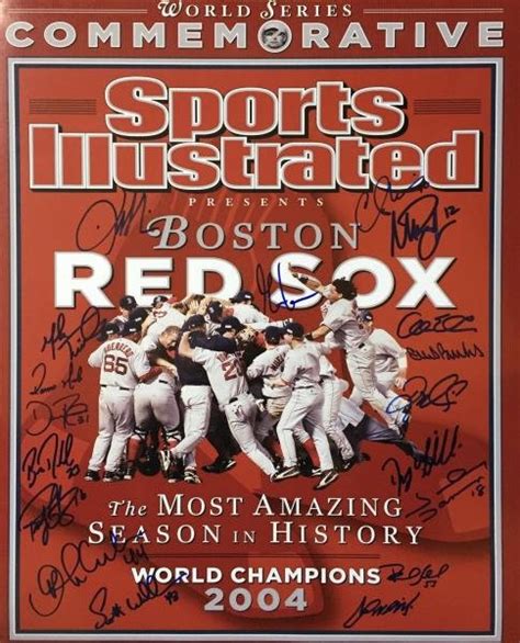 Boston Red Sox 2004 Team Autographed World Series Champions Sports