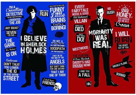 Sherlock Moriarty And Sherlock Holmes Quotes Poster A3+ 13 x 19 inches ...