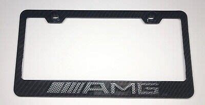 D Mercedes Benz Amg Carbon Fiber Style Stainless Metal License Plate