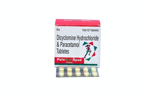 Dicyclomine Hcl 20 Mg Paracetamol 325 Mg At Rs 45 Stripe Dicyclomine Paracetamol Tablets In